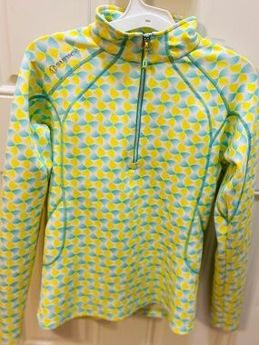 Sunice Women’s Geometric Quarter Zip Long Sleeve Golf Top Size S
